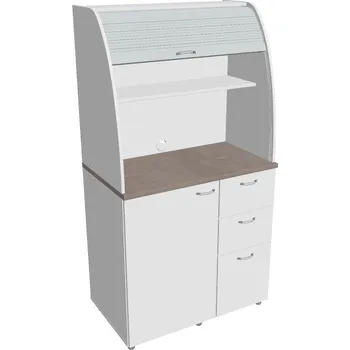 Kuchyňská linka Kuchyň soliterní pravá - KU 3 0 P (Bez vybavení) - BÍLÁ , BÍLÁ