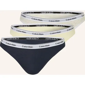 Dámské plavky Calvin Klein 3 Kusy Slipů, tmavě žlutá / světle šedá / tmavě...