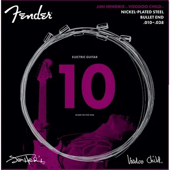 Struna pro kytaru a smyčcový nástroj Fender Hendrix Voodoo Child Bullet Nickel Plated Steel 10-38 + prodloužená záruka 3 roky