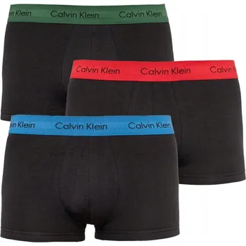 Boxerky CALVIN KLEIN PÁNSKÉ BOXERKY SLIPY LOW RISE TRUNK 3KS ČERNÉ vel. L