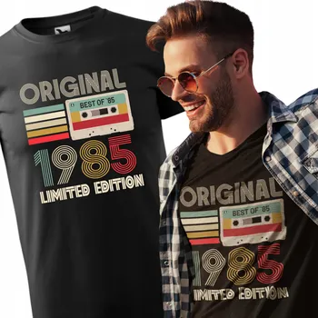 Pánská móda Tričko k narozeninám 1985 20 30 40 50 60 70 80 let dárek VHS kazeta 5XL