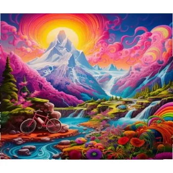 Obraz DIAMANTOVÁ VÝŠIVKA MOZAIKA ABSTRAKCE KRAJINA 2000329 30x40 cm