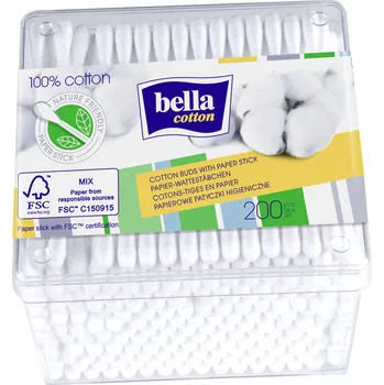 Bella Cotton vatové tyčinky v krabičce, 200 ks