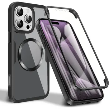 Pouzdro na mobilní telefon Techsuit - ColorVerse 360 MagSafe Series + ochrana displeje - iPhone 16 Pro - černá