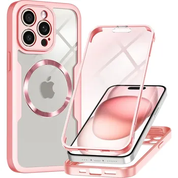 Pouzdro na mobilní telefon Techsuit - ColorVerse 360 MagSafe Series + ochrana displeje - iPhone 14 Pro Max - růžová