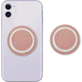 Techsuit - MagSafe kroužek na telefon (MPR1) - kulatý tvar, polykarbonát - růžový