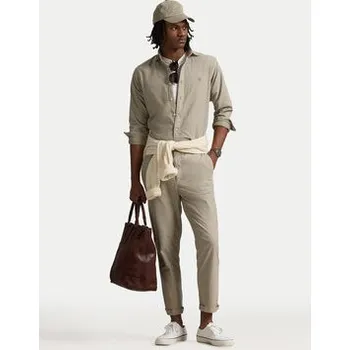 Dámské kalhoty Polo Ralph Lauren Kalhoty z materiálu 710958589002 Béžová Classic Fit M