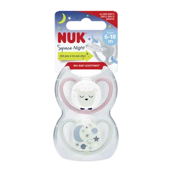 NUK Dudlík Space Night 6 - 18 měsíců, různé druhy 2 ks