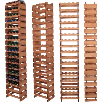Stojan na víno Stojan na víno modulární regál na lahve 17x4 lahví VYSOKÝ BEZ NÁŘADÍ