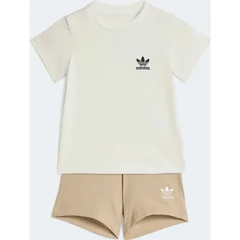 Dětská bavlněná souprava adidas Originals KE2357 béžová 80X, vel. 68