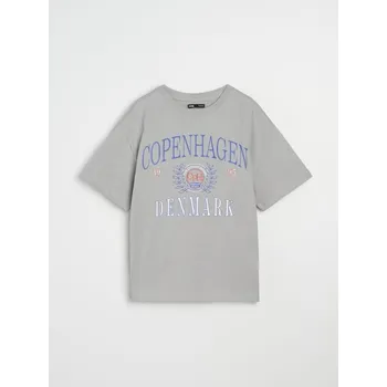 Dámské tričko Sinsay - Tričko s krátkým rukávem - šedá - 479FG-09X - 479FG-09X-S