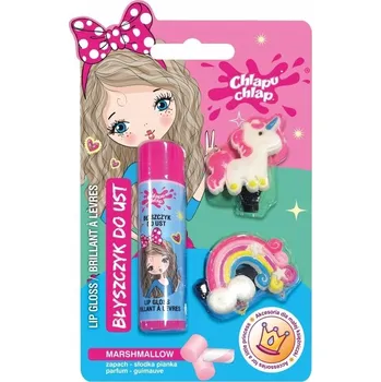 Lesk na rty Chlapu Chlap Lesk na rty marshmallow + sponky do vlasů