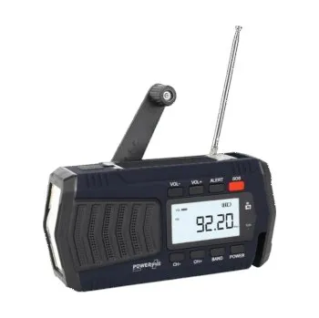 POWERplus Maki Solární LED svítilna s dynamem, FM rádiem a powebankou