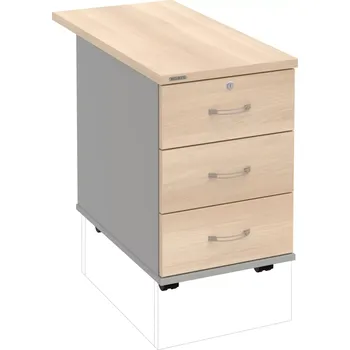 Zásuvkový kontejner Kancelářský kontejner K 33 P 80 - AKÁT , ŠEDÁ