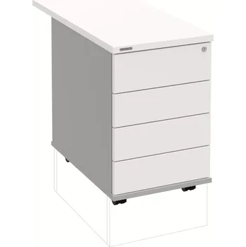 Zásuvkový kontejner Kancelářský kontejner K 34 C PTO N 80 - BÍLÁ , ŠEDÁ