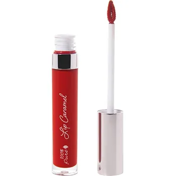 Přípravek na rty 100% Pure Tekutá rtěnka Lip Caramel Red Velvet