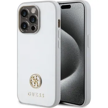 Pouzdro na mobilní telefon Guess - Štrasové kovové logo (GUHCP15LPS4DGPS) - iPhone 15 Pro - Stříbrná