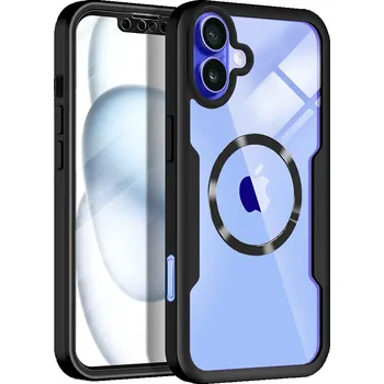Pouzdro na mobilní telefon Techsuit - ColorVerse 360 MagSafe Series + ochrana displeje - iPhone 16 - černá