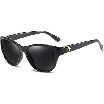 Sluneční brýle Techsuit - Sluneční brýle polarizační (A572) - pro ženy s UV ochranou, PC - černá / šedá