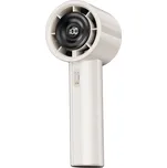 Techsuit - Ruční mini ventilátor (CT-111) - přenosný, nastavitelný, dobíjecí, digitální displej, 10 W - bílý