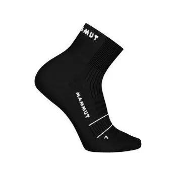 Pánské ponožky Mammut TRAIL RUNNING TARGETED CUSHION QUARTER SOCKS black-white 0047 černá 42-44 EU
