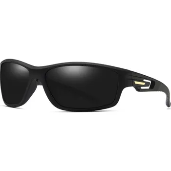 cyklistické brýle Techsuit - Brýle na kolo (201910) - pro cyklistiku a sportovní outdoorové aktivity, polarizované, obdélníkové, unisex - černé