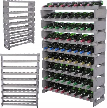 Stojan na víno Stojan na víno modulární regál na lahve 9x8 lahví - PRO VŠECHNY TYPY LAHVÍ
