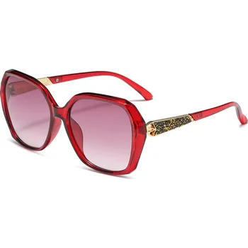 Sluneční brýle Techsuit - Sluneční brýle polarizované (5599) - pro ženy s UV ochranou, PC - červené