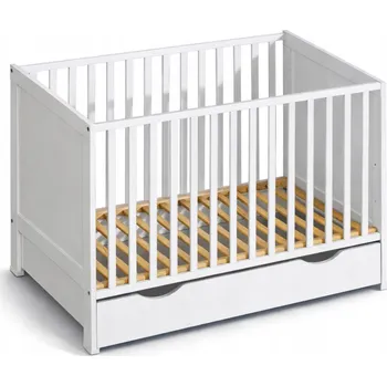 Dětská postýlka Dřevěná postýlka ATB Meble Basic 65,5 x 125,5 cm bílá