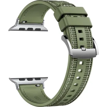 Příslušenství k fitness náramku Techsuit - Řemínek na hodinky 35 mm (W051) - Apple Watch 1/2/3/4/5/6/7/8/9/10/11/SE/SE 2/SE 3/Ultra/Ultra 2/Ultra 3 (42/44/45/46/49 mm) - Zelený