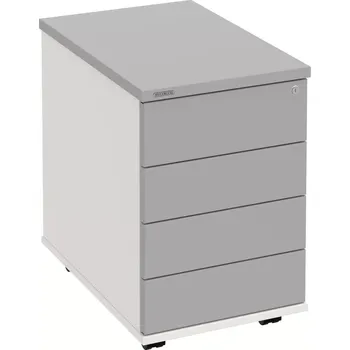 Zásuvkový kontejner Kancelářský kontejner K 34 C PTO P - ŠEDÁ , BÍLÁ