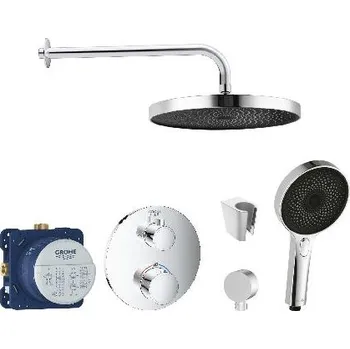 Sprchový set SANITINO - Sprchový set s termostatem a tělesem pod omítku Grohe, příslušenství kielle, chrom SANI21GKK004