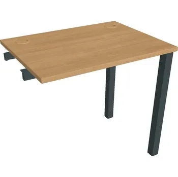 Psací stůl Stůl pracovní úzký UE 800 R řetězící rovné - DUB , ČERNÁ