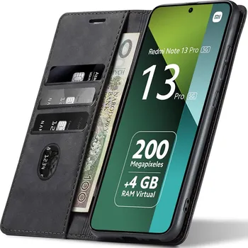 Pouzdro na mobilní telefon Flipové pouzdro TelForceOne pro Xiaomi Redmi Note 13 Pro 5G, černé