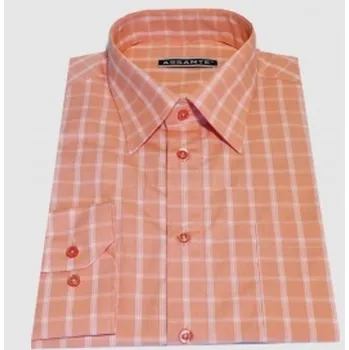 Pánská košile Prodloužená košile oranžová Assante 20612, Velikost 39/40 (M)