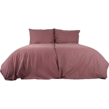 Povlečení B.E.S. - Petrovice Povlečení bavlna jednobarevné uzavírání zip - bordó 140 × 200 cm