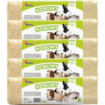 Podestýlka pro hlodavce Akinu Lisované hobliny podestýlka pro malé/velké hlodavce a králíky 5x800 g