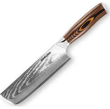 Kuchyňský nůž Nakiri nůž Seburo SUBAJA Damascus, 17,5 cm