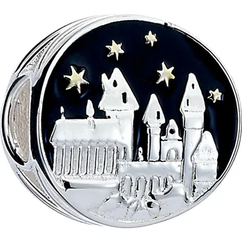 Módní doplněk Harry Potter Stříbrný přívěsek / korálek Bradavický hrad