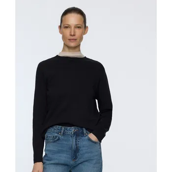 Dámské tričko Reserved - Tričko s vysokým podílem mercerované bavlny a dlouhými rukávy - černý - 9467H-99X - 9467H-99X-XXL