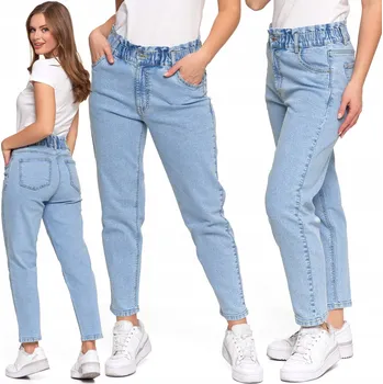 Dámské džíny Dámské džíny Mom Fit s vysokým pasem, volné a módní MORAJ XXL
