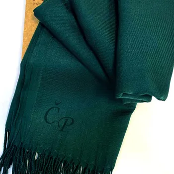 Šála Luxusní tmavě zelená pašmínová šála – přírodní elegance a osobitý styl Vyberte variantu: bez jakékoliv úpravy + prémiové dárkové balení BE Original