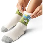 Vlnka Ponožky s ovčí vlnou Merino obláček šedá velikost ponožek 38-39