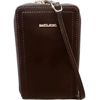 Marta Ponti slim kožená kabelka tmavě hnědá 8106224 RUF