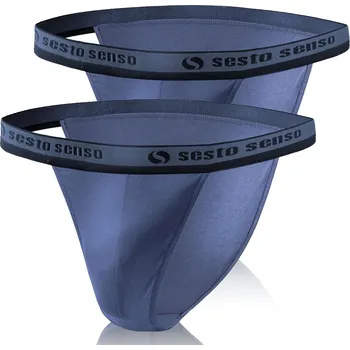 Slipy Pánské bavlněné SLIPY pohodlné kalhotky s ozdobnou gumou 2 PACK jeans *L