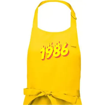 Kuchyňská zástěra Narozeniny v ohni 1986 - Pánská zástěra na vaření - Univerzální velikost ( Žlutá )