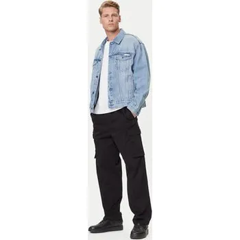 Calvin Klein Jeans Kalhoty z materiálu LV040EM616 Černá Straight Fit XXL