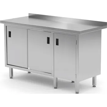 Jídelní stůl TECHNICA Nástěnný stůl se skříňkou s křídlovými dveřmi vpravo a skříňkou s posuvnými dveřmi vlevo 1900x600x850 mm | TECHNICA, 135P1960