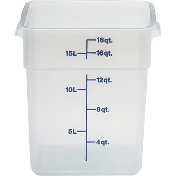 Dóza na potraviny Transparentní polypropylenová nádoba na potraviny CamSquare, Cambro, Camsquare, 17,2 l, 17,2L, Průhledná, 256x310x(H)320mm