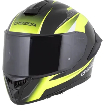 Helma na motorku Přilba Integral GTS 2.1 Mega, CASSIDA (černá/žlutá fluo/bílá) plexi s přípravou pro Pinlock 2026 (Velikost: XS (53 až 54 cm))